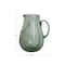 10" Green & Purple Marbled Elegance Hand-Blown Glass Pitcher